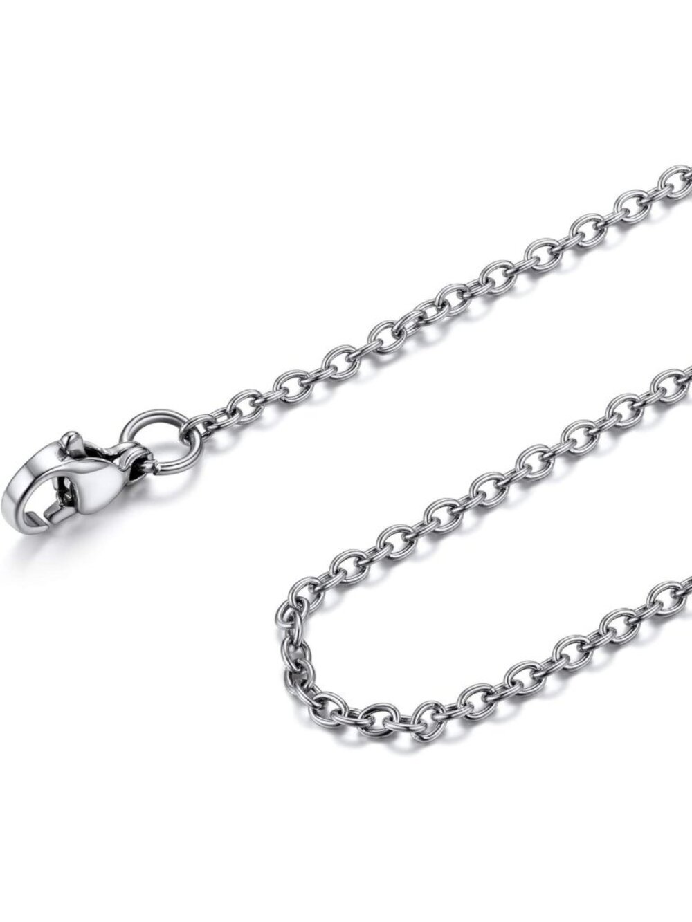 Stylish Women's Thin Cable Link Chain Necklace - 1/1.4/2mm Adjustable Length